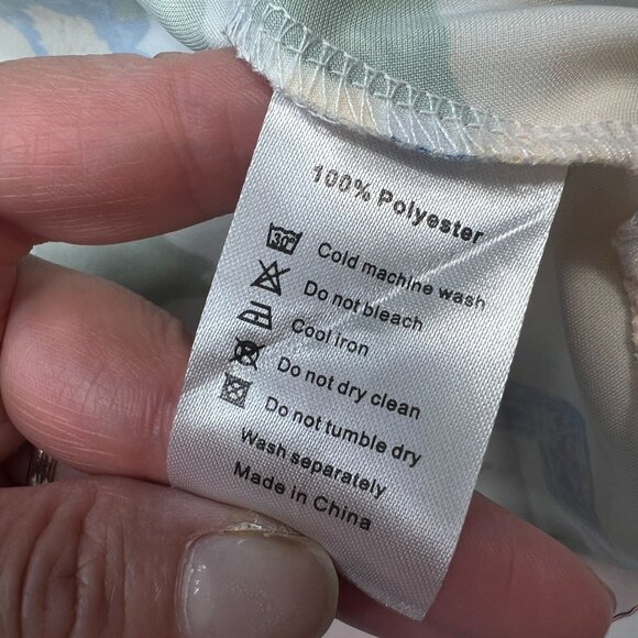 NWT Oceanus Camille Satin Midi Dress Colorful Tropical Floral Small - Picture 13 of 16